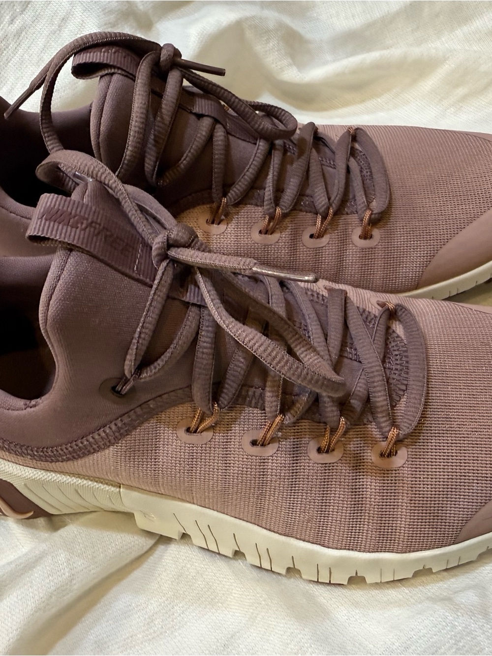 Nike Women's Mauve Knit Lace-Up Sneakers - Picture 3 of 9